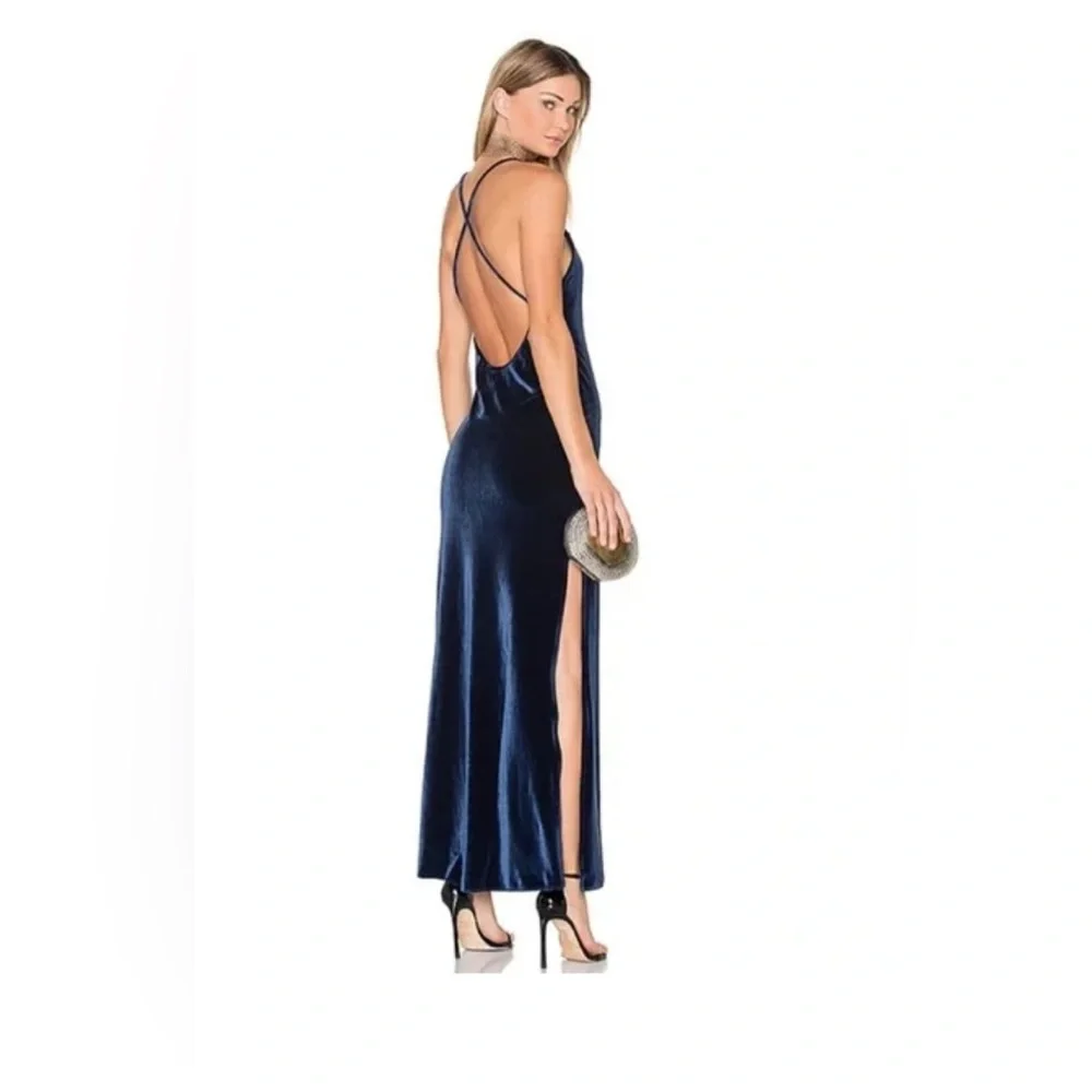 NBD Revolve Deep Maxi Velvet Dress - Picture 2 of 6
